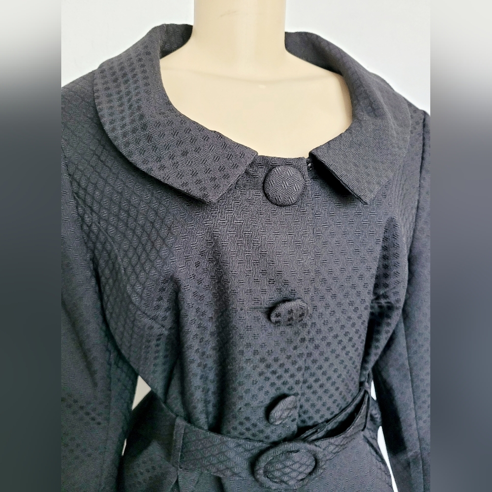 Georgio Sant'Angelo Women Business/Office/Carrer Blazer Jacket Textured Black 18 - Picture 5 of 16